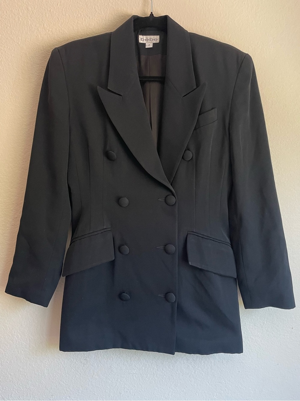 bebe Black Double-Breasted Blazer